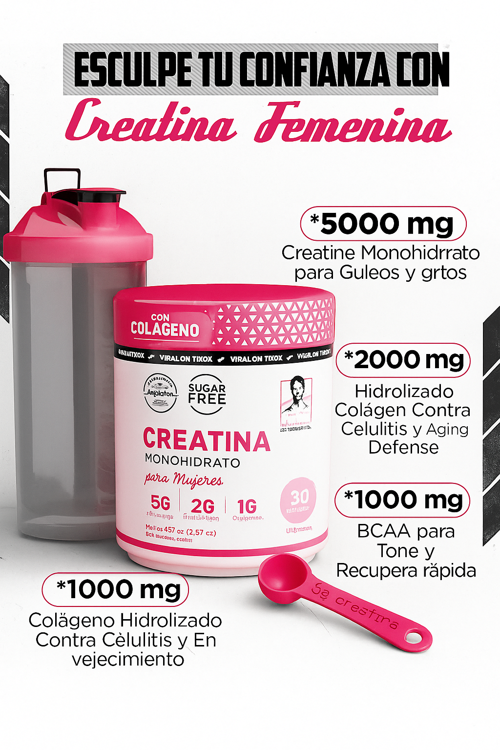 MONOHYDRATE DE CREATINA - PARA MUJERES QUE ROMPEN LÍMITES